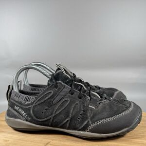 S MERRELL Womens Size 6 Barefoot Contour Glove Running Shoe Sneaker Black J68430